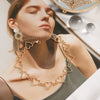Wholesale Alloy Ball Chain Retro Geometric Heart Hollow Love Necklace With Electroplating