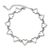 Wholesale Alloy Ball Chain Retro Geometric Heart Hollow Love Necklace With Electroplating