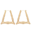 Wholesale Alloy Bamboo Geometric Pattern Electroplated Punk Hiphop Women's Earrings