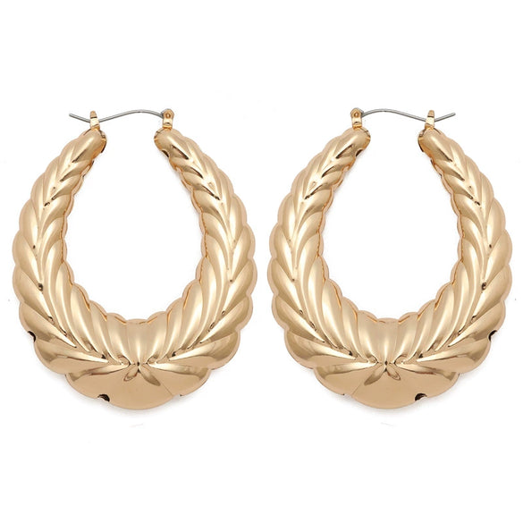 Wholesale Alloy Bamboo Geometric Pattern Electroplated Punk Hiphop Women's Earrings