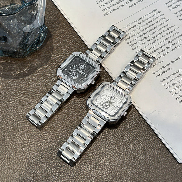 Wholesale Alloy Band Square Casual Watch With Stainless Steel Buckle
