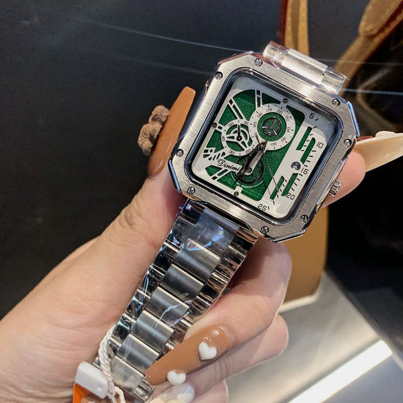 Wholesale Alloy Band Square Casual Watch With Stainless Steel Buckle