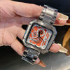 Wholesale Alloy Band Square Casual Watch With Stainless Steel Buckle