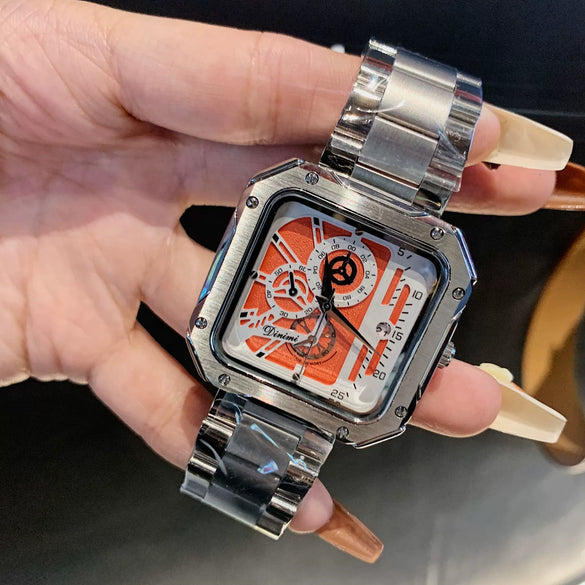Wholesale Alloy Band Square Casual Watch With Stainless Steel Buckle
