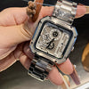 Wholesale Alloy Band Square Casual Watch With Stainless Steel Buckle