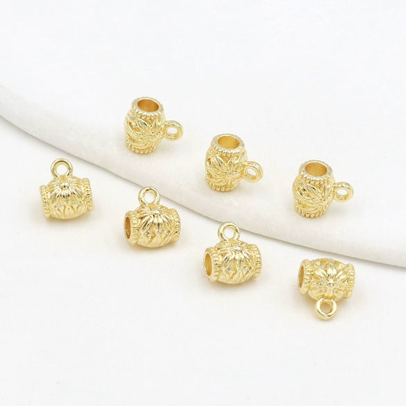 Wholesale Alloy Beaded Accessories For Bracelet Necklace Pendant Electroplated Versatile Minimalist Style
