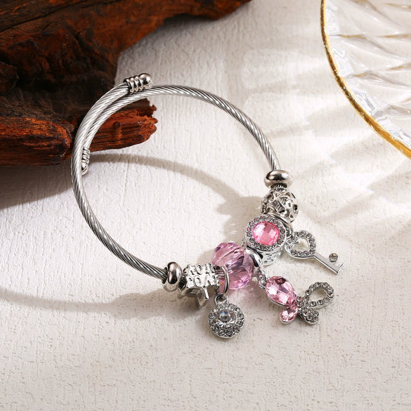 Wholesale Alloy Beaded Bracelet With Insect Pattern And Diamond Design Adjustable For Couples