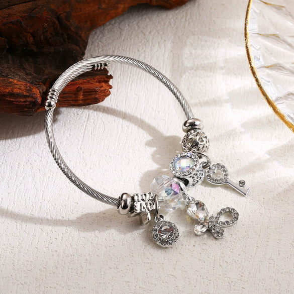 Wholesale Alloy Beaded Bracelet With Insect Pattern And Diamond Design Adjustable For Couples