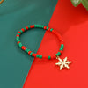 Wholesale Alloy Beaded Bracelet With Snowflake Bell Electroplated For Holiday Fashion