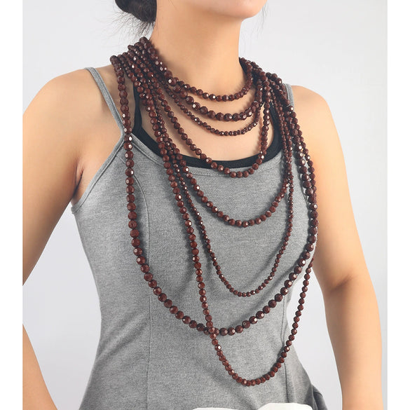 Wholesale Alloy Beaded Geometric Style Handmade Necklace For Women