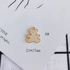 Wholesale Alloy Bear Rose Pendant Earrings Jewelry Accessories