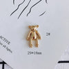 Wholesale Alloy Bear Rose Pendant Earrings Jewelry Accessories