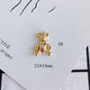 Wholesale Alloy Bear Rose Pendant Earrings Jewelry Accessories