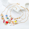 Wholesale Alloy Bohemian Geometric Sunflower Snake Multilayer Charm Necklace For Women With Diamond Design