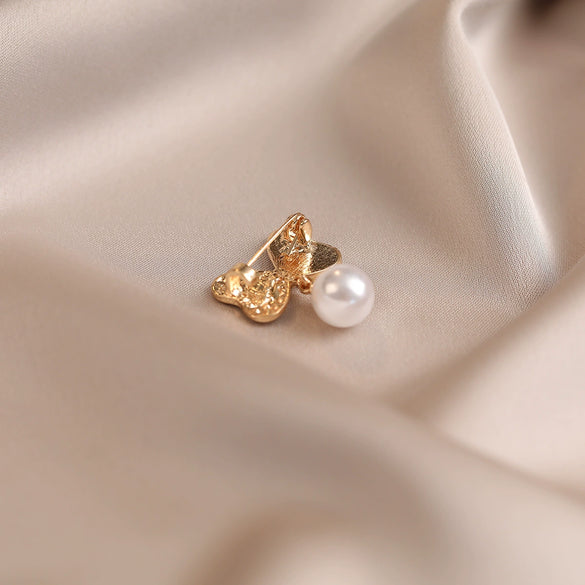 Wholesale Alloy Bow Antiexposure Brooch With Electroplating For Women Minimalist Design