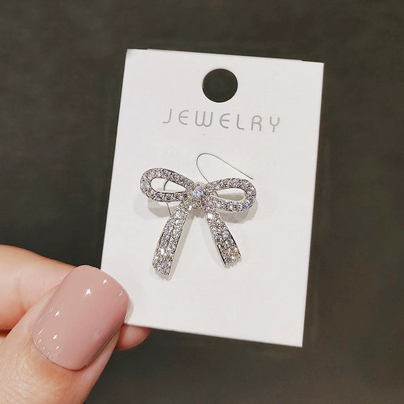 Wholesale Alloy Bow Brooch Women's Decorative Electroplated Pin For Clothes Collar