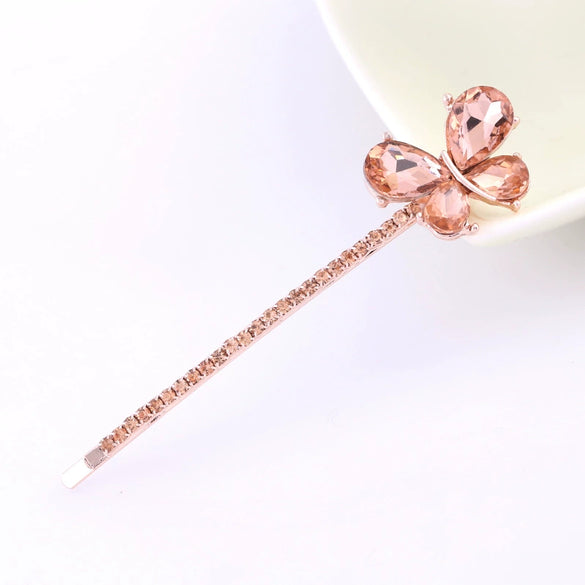 Wholesale Alloy Bow Diamond Hair Clip Jewelry For Women