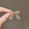 Wholesale Alloy Bow Electroplated Antirunning Light Brooch For Women