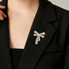Wholesale Alloy Bow Geometric Rhinestone Pearl Women's Elegant Electroplated Brooch