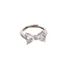 Wholesale Alloy Bow Shaped Opening Adjustable Ring And Bracelet With Electroplating For Women