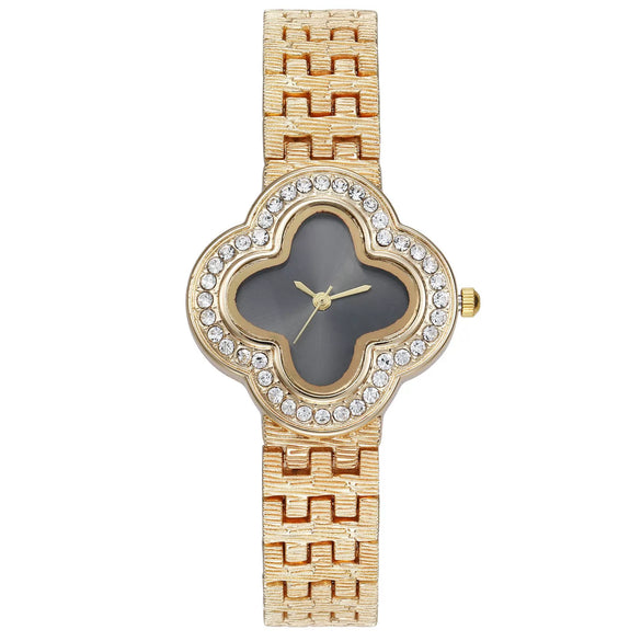 Wholesale Alloy Bracelet Watch With Four Leaf Clover And Rhombus Dial For Ladies