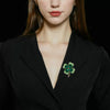 Wholesale Alloy Brooch With Flower Pattern Electroplated For Women Retro Antirunning Buckle Fixed Clothes Accessory