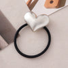 Wholesale Alloy Brushed Square Love Chain Hair Ring With Electroplating Process And High Design Sense