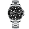 Wholesale Alloy Business Style Round Dial Imitation Mechanical Men's Luminous Calendar Waterproof Watch