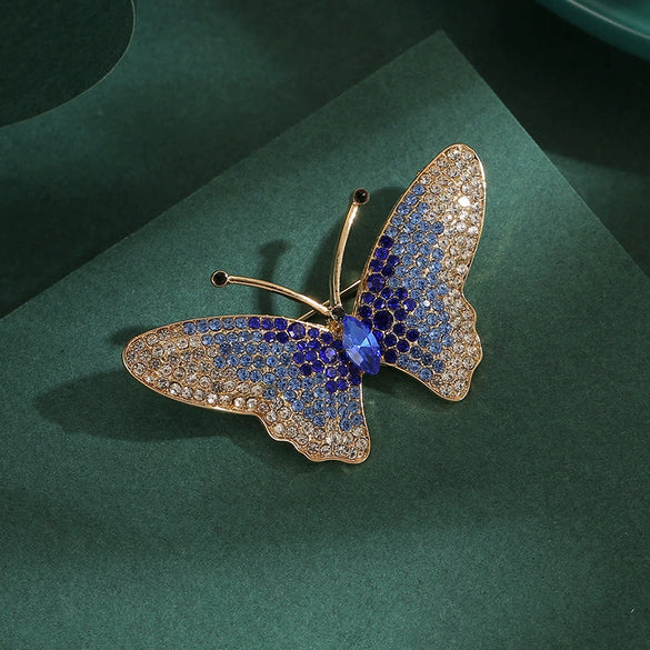 Wholesale Alloy Butterfly Brooch Electroplated Minimalist Style For Women