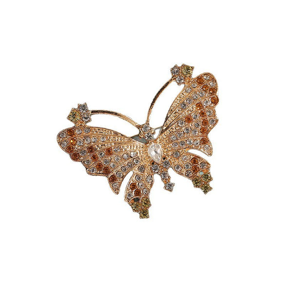 Wholesale Alloy Butterfly Brooch Electroplated Minimalist Style For Women