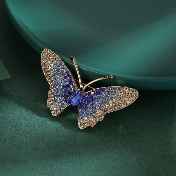 Wholesale Alloy Butterfly Brooch Electroplated Minimalist Style For Women