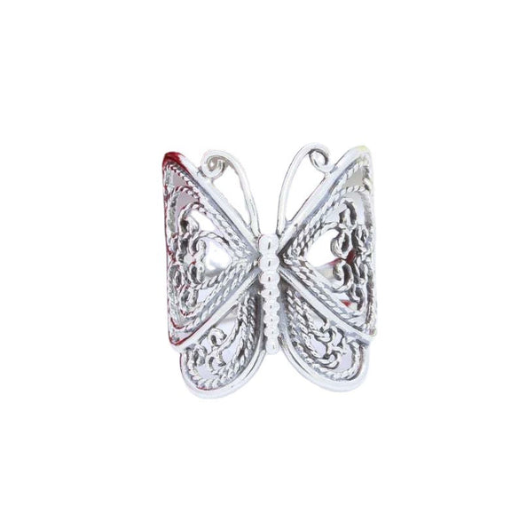 Wholesale Alloy Butterfly Opening Adjustable Animal Ring With Electroplating For Women