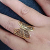Wholesale Alloy Butterfly Opening Adjustable Animal Ring With Electroplating For Women