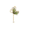 Wholesale Alloy Butterfly Tassel Drop Shaped Electroplated Brooch For Ladies