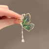Wholesale Alloy Butterfly Tassel Drop Shaped Electroplated Brooch For Ladies