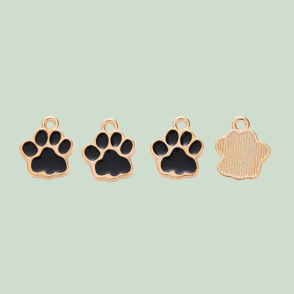 Wholesale Alloy Cartoon Animal Style Dripping Oil Eight Eyes Bear Paw Pendant Jewelry Accessories