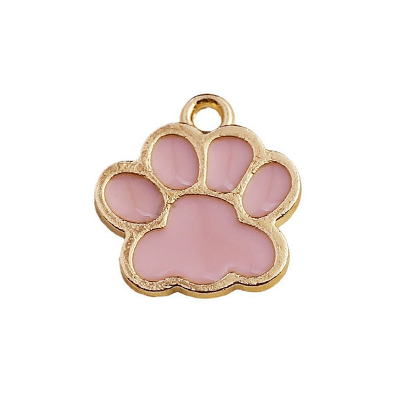 Wholesale Alloy Cartoon Animal Style Dripping Oil Eight Eyes Bear Paw Pendant Jewelry Accessories