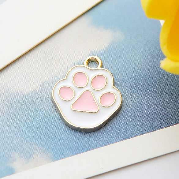 Wholesale Alloy Cartoon Rabbit Dripping Oil Pendant Earrings Jewelry Accessories