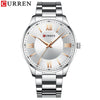 Wholesale Alloy Case Stainless Steel Band Round Dial Waterproof Quartz Men's Business Fashion Watch
