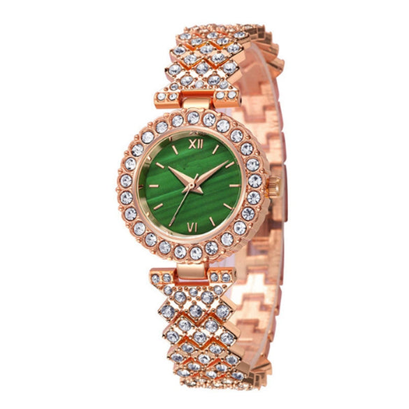Wholesale Alloy Casual Round Women's Watch Jewelry With Rose Gold Buckle