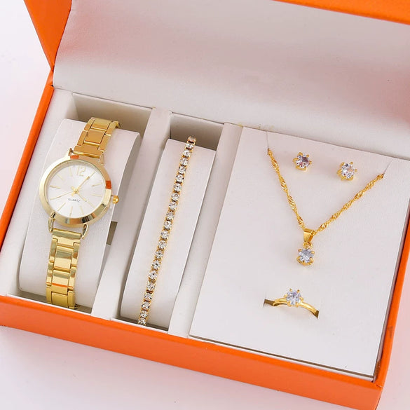 Wholesale Alloy Casual Round Women's Watch Jewelry With Rose Gold Buckle