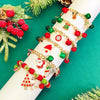 Wholesale Alloy Christmas Chain Bracelet With Oil Dripping Christmas Tree Elk Bell Diamond Snowflake Cartoon Character And Geometric Patterns Electroplated For Women
