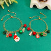 Wholesale Alloy Christmas Chain Bracelet With Oil Dripping Christmas Tree Elk Bell Diamond Snowflake Cartoon Character And Geometric Patterns Electroplated For Women