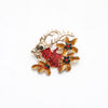 Wholesale Alloy Christmas Deer Brooch With Dripping Oil And Leaf Design