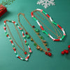 Wholesale Alloy Christmas Necklace Geometric Style Bell And Multicolor Flower Design For Women Ochain