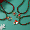 Wholesale Alloy Christmas Necklace With Round Beads And Geometric Pendant For Women Sweet And Cool Style