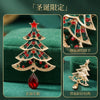 Wholesale Alloy Christmas Tree Brooch Pins With Simple Festive Design And Electroplated Finish