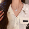 Wholesale Alloy Clavicle Chain Necklace With Fritillaria Flower Design And Electroplating Treatment Light Luxury Style For Women