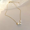Wholesale Alloy Clavicle Chain Necklace With Fritillaria Flower Design And Electroplating Treatment Light Luxury Style For Women