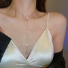 Wholesale Alloy Clavicle Chain Necklace With Fritillaria Flower Design And Electroplating Treatment Light Luxury Style For Women